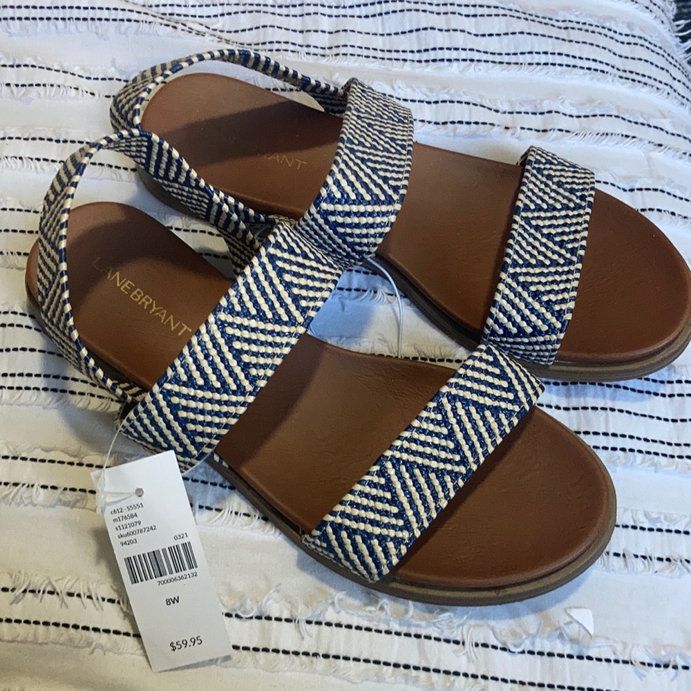 8W strapped lane Bryant sandals brand new